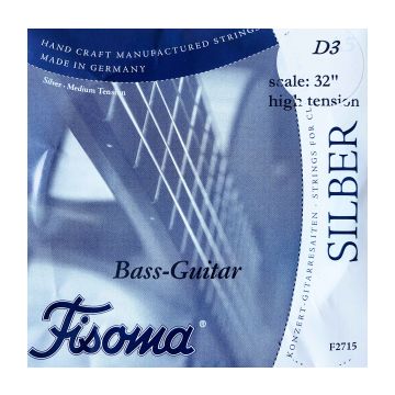 Preview van Fisoma F2717 Classical 4 string Bass Guitar  32&quot;scale  Ball end High tension in Higher octave B1E2A2D3 tuning
