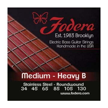 Preview van Fodera S34130 Medium Stainless,  6 string