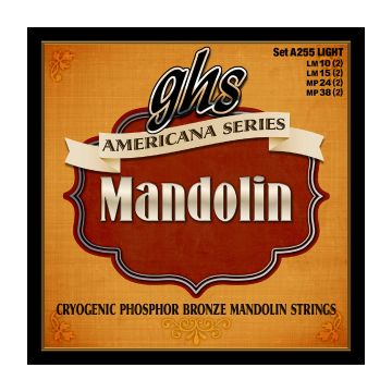 Preview van GHS A255 AMERICANA SERIES MANDOLIN Phosphor Bronze, Light