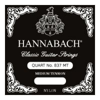 Thumbnail van Hannabach 837 MT Silverplated Medium tension Quart guitar