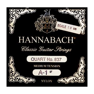 Preview van Hannabach 837MT-58cm Silverplated Medium tension Quart guitar 58cm scale