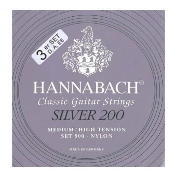 Preview van Hannabach 9007 MHT Silver 200 Basses ( D4, A5, E6)