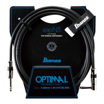 Preview van Ibanez NS10L  Optimal Instrument cable 3.05m/10ft  1 Straight 1 right angle plug