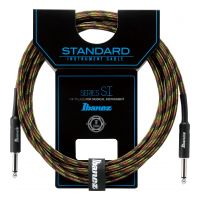 Thumbnail van Ibanez SI10-CGR  Woven Instrument cable 3.05m/10ft  2 Straight  plug Camouflage Green