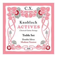 Thumbnail van Knobloch 308CX Actives Medium tension Double Silver CX carbon Treble set