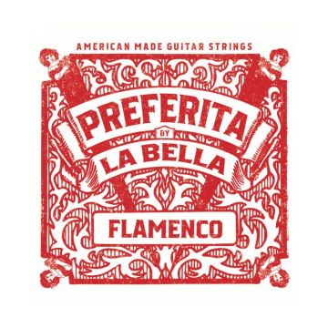 Preview van La Bella 1P-F PREFERITA&reg; FLAMENCO Red nylon nickel-silver alloy
