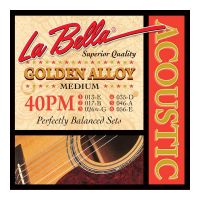 Thumbnail van La Bella 40PM Medium Golden Alloy Wound