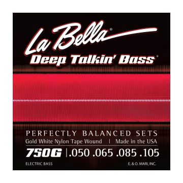 Preview van La Bella 750G Gold White Nylon Tape Wound