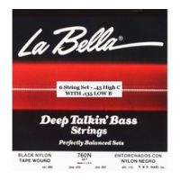 Thumbnail van La Bella 760N-CB High-C, Low B Black Nylon Tape Wound