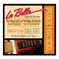 Thumbnail van La Bella H8C6-1156 Hawaiian Lap Steel Guitar, Pure Nickel &ndash; 8-String C6 Tuning 11-56