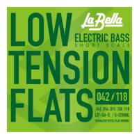 Thumbnail van La Bella LTF-5A-S Low Tension Flats, 5-String 42-118, Short Scale