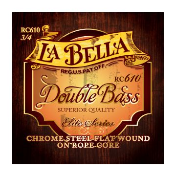 Preview van La Bella RC610 Chrome Steel Flat Wound on Rope Core