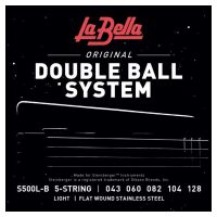 Thumbnail van La Bella S500L-B Double Ball Bass Flat Wound – Light 43-128, 5-String