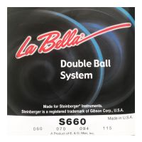Thumbnail van La Bella S660 Black Nylon Tape Wound Double Ball