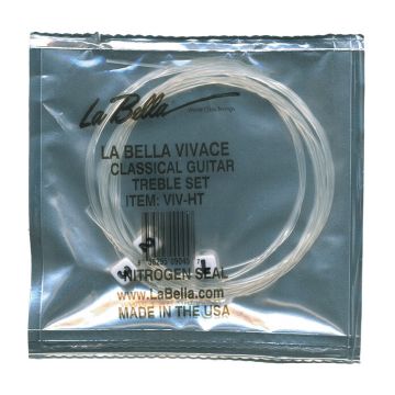 Preview van La Bella VIV-H Vivace Fluorocarbon Treble set &ndash; Hard Tension