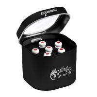 Thumbnail van Martin 18APP0004  LUXE BY MARTIN&reg; Bridge Pins (Bone With Red dot) 2A