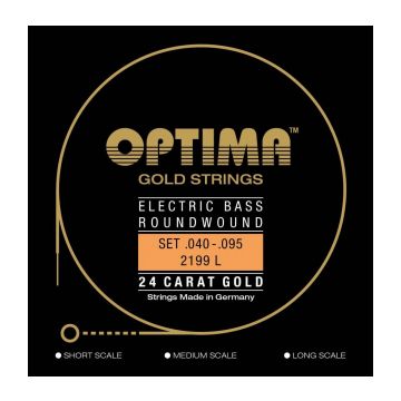Preview van Optima 2199L Gold strings Light 24 Karat gold Long scale
