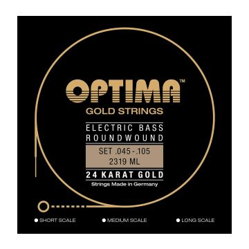 Preview van Optima 2319L Gold strings Medium Light 24 Karat gold Long scale