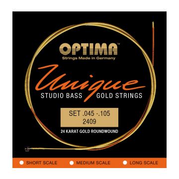 Preview van Optima 2409S Unique studio 24k Gold strings  Short scale