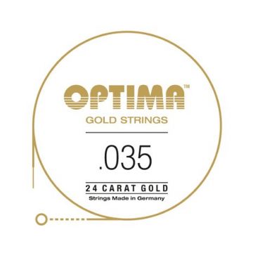 Preview van Optima GE035 24K Gold Plated .035, Wound Single String