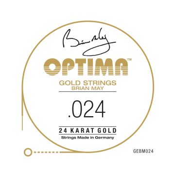 Preview van Optima GEBM024 'Brian May&rsquo; Signature 24K Gold Plated .024, Wound Single String