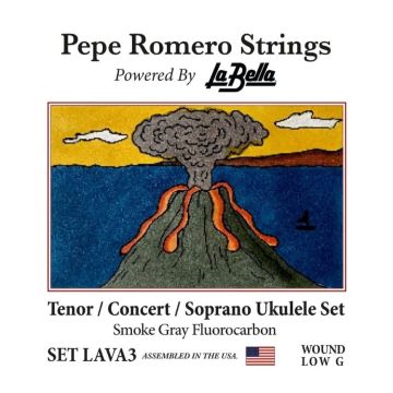 Preview van Pepe Romero LAVA 3: Soprano/Concert/Tenor Ukulele, Wound Low G