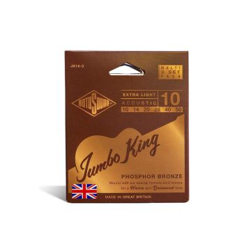 Preview van Rotosound JK10-3 Jumbo King 10 Phosphor bronze 3-pack