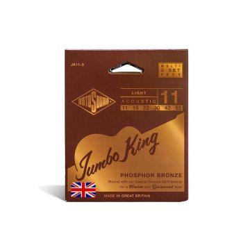 Preview van Rotosound JK11-3 Jumbo King 11 Phosphor bronze 3-pack