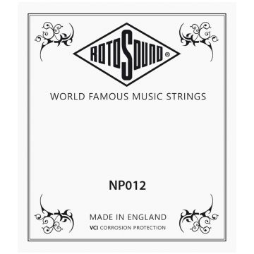 Preview van Rotosound NP012 .012 string for electric/acoustic guitar, stainless steel