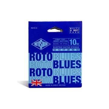 Preview van Rotosound RH10-3 Roto 'Blues' Light Top/Heavy Bottom Nickel 3-pack