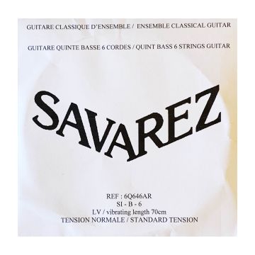 Preview van Savarez 646AR Single B-6 string, from 6Q640AR string set, scale length 70cm, standard tension