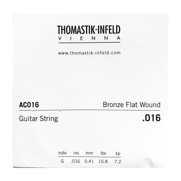 Preview van Thomastik AC016 Single .016 Bronze Flat Wound