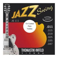 Thumbnail van Thomastik JS111T Jazz Swing Flat wound Tin plated trebles