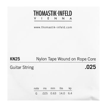 Preview van Thomastik KN25 Single .025 Nylon Tape Wound on Rope Core