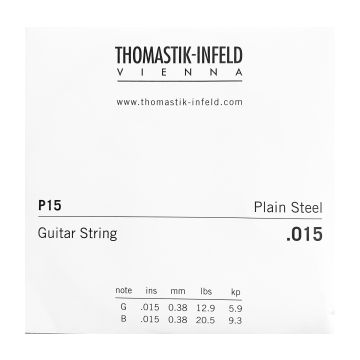 Preview van Thomastik P15 Single .015 Plain Steel